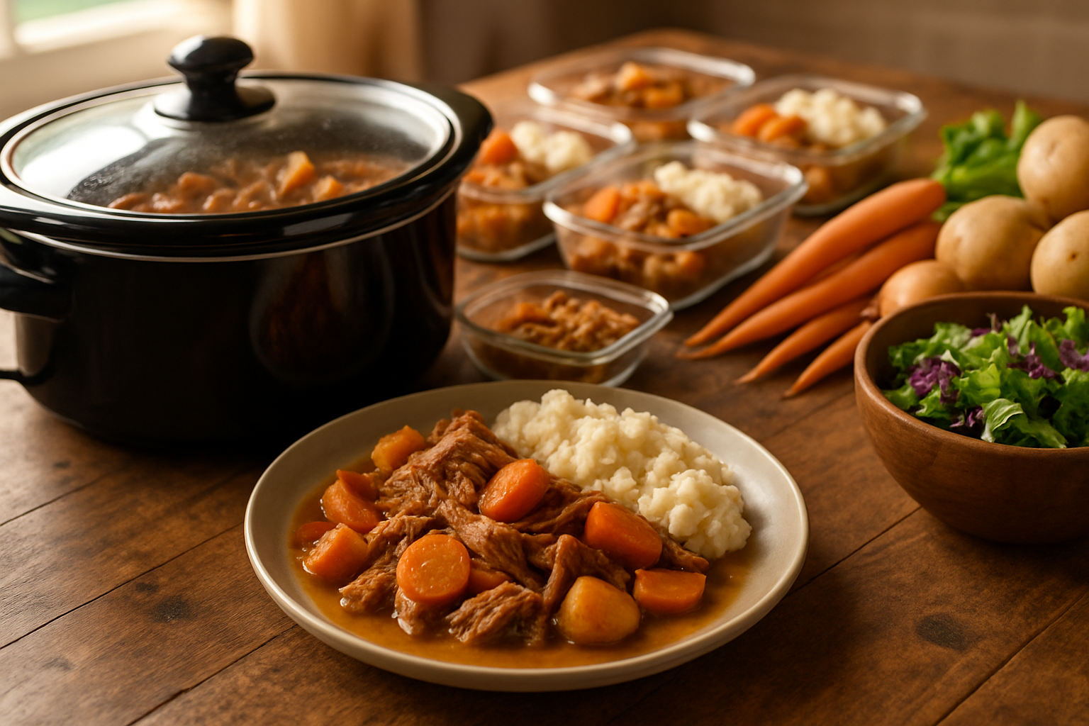 Repas à la mijoteuse pour les familles à petit budget